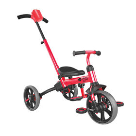Yvolution Velo Flippa 3-en-1 Tricycle transformable en draisienne - Rouge