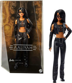 Barbie Signature Aaliyah Collectible Doll in Black Faux Leather Outfit