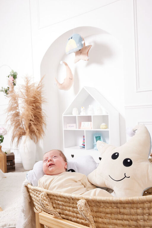 Around The Crib Kokoons Star Plush Light and Melodie Ivory/Petrol Blue