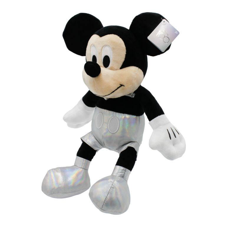 Disney - Peluche Mickey Mouse avec tenue de célébration du 100ème anniversaire de Disney - 14''