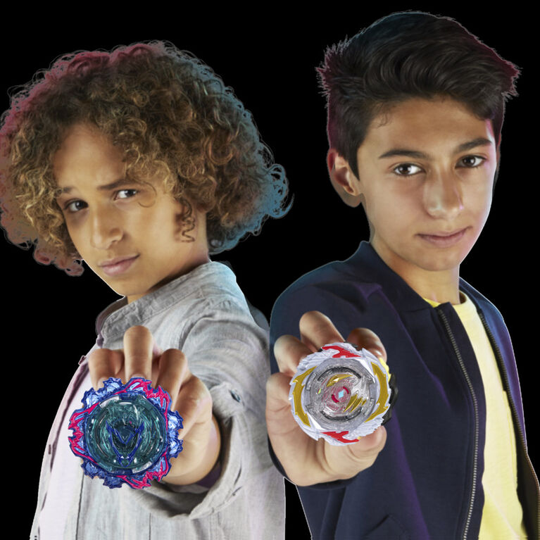 Beyblade Burst QuadStrike Gambit Dragon D8 and Ambush Achilles A8 Spinning Top Dual Pack, Battling Game Top Toy