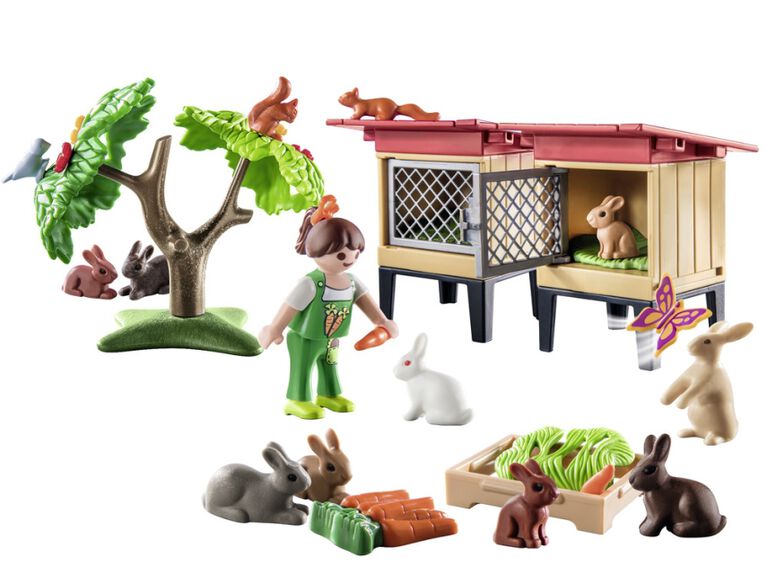 Playmobil - Enfant avec enclos et lapins