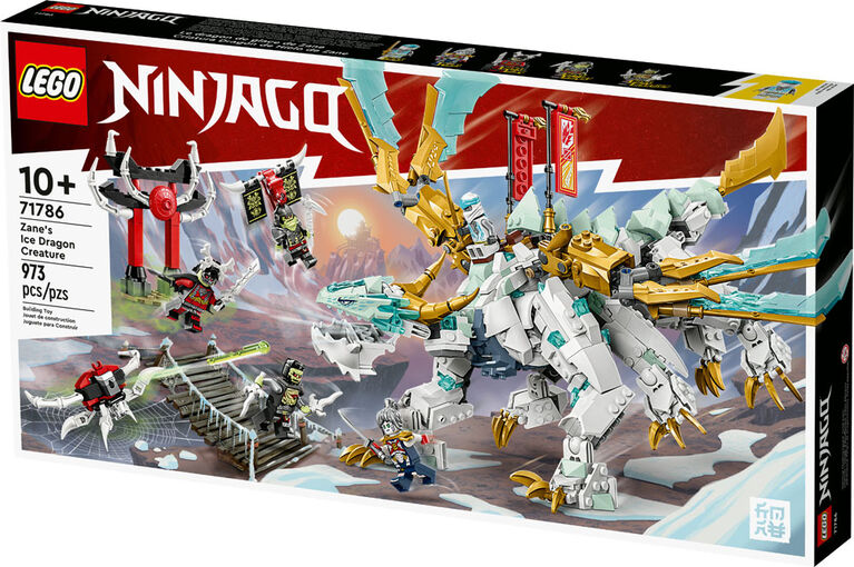 LEGO NINJAGO Zane's Ice Dragon Creature 71786 Building Toy Set (973 Pieces)