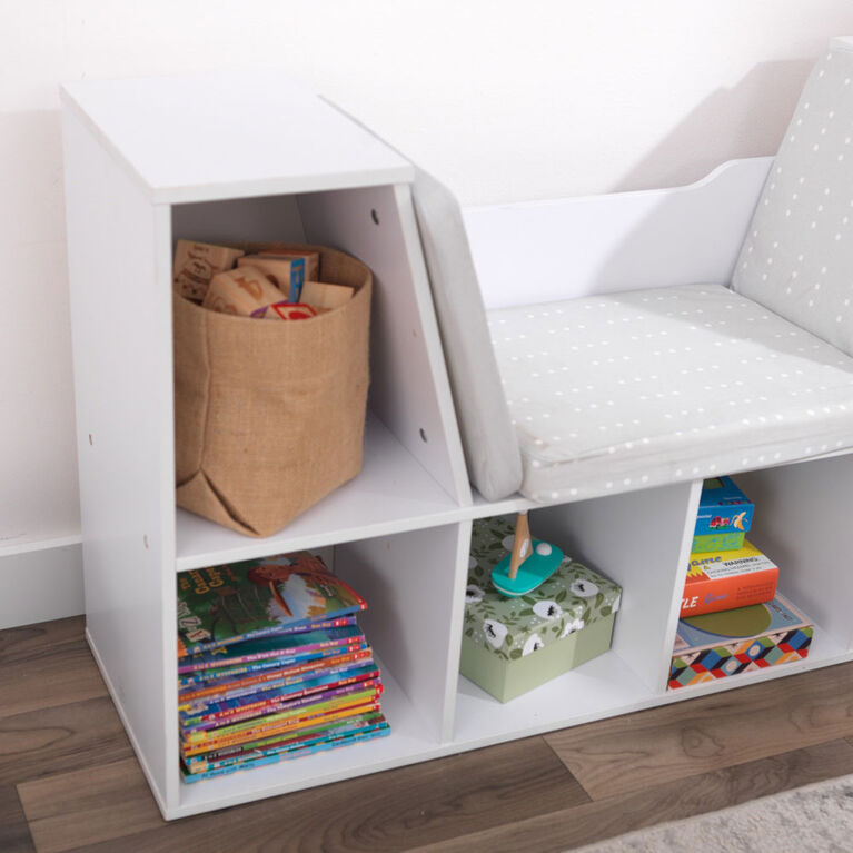 Bookcase with Reading Nook - White