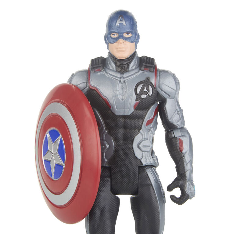 Marvel Avengers : Phase finale - Figurine Captain America de 15 cm avec costume d'équipe.