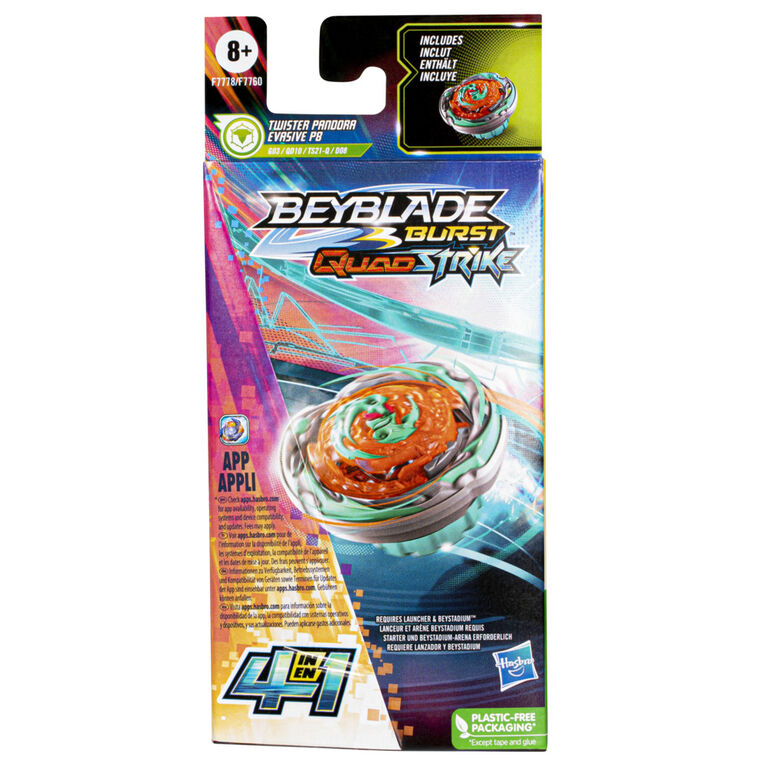 Beyblade Burst QuadStrike Twister Pandora Evasive P8 Single Pack