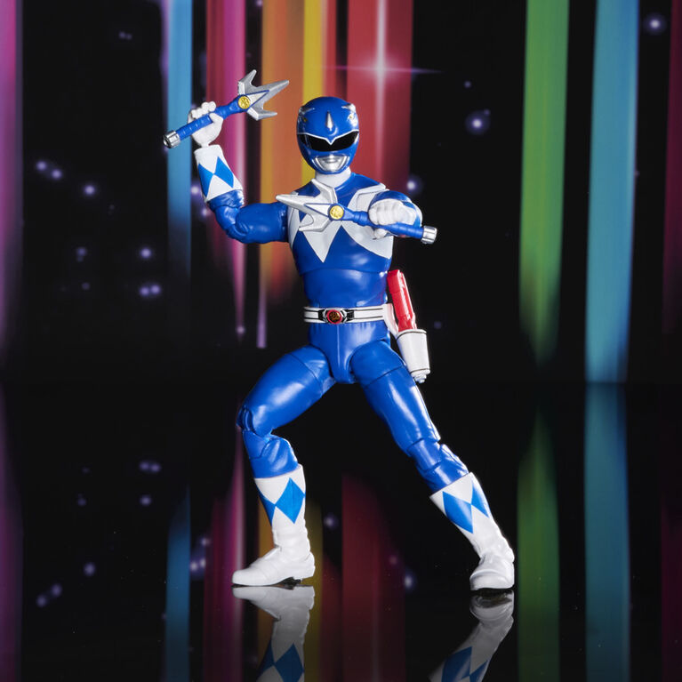 Power Rangers Lightning Collection Remastered, figurine articulée Mighty Morphin Ranger bleu de 15 cm