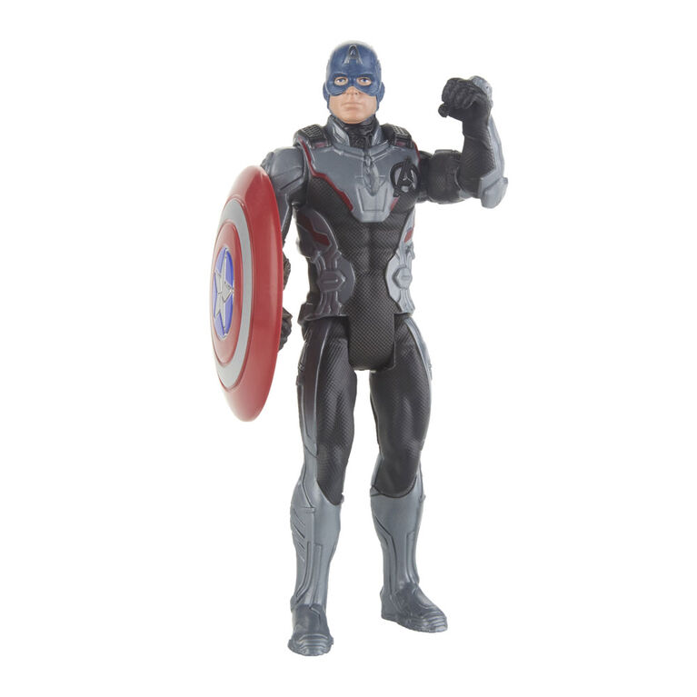 Marvel Avengers : Phase finale - Figurine Captain America de 15 cm avec costume d'équipe.