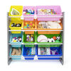 Humble Crew Grey Toy Storage Organizer with 12 Storage Bins