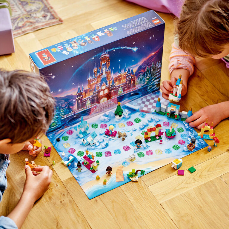 LEGO Disney Advent Calendar 2024, Christmas Toys for Kids, Building Kit with 8 Mini Dolls, 43253