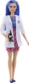 Barbie-Poupée Barbie Scientifique, cheveux bleus, 3cm
