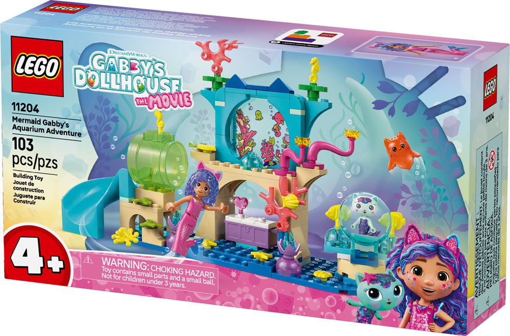 LEGO Gabby's Dollhouse Mermaid Gabby's Aquarium Adventure Building Blocks for Pretend Play 11204