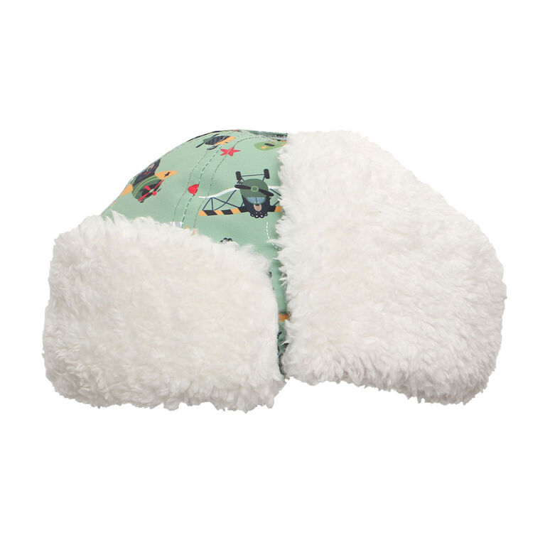 FlapJackKids - Bébé, enfant en bas âge, enfants, garçons - chapeau de trappeur hydrofuge - doublure Sherpa - ours noir / vert - moyen 2-4 ans