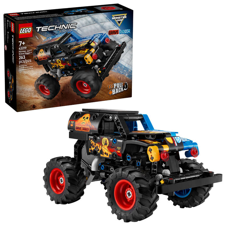 LEGO Technic Monster Jam Grave Digger Fire and Ice Truck Building Toy for Kids, Ages 7+ - 42219