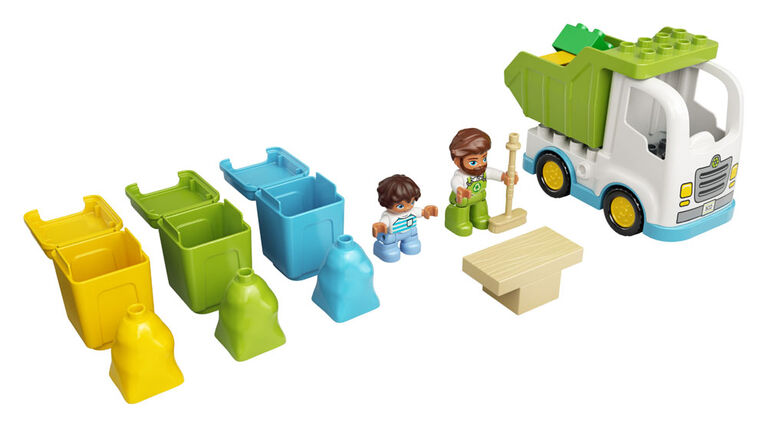 LEGO DUPLO Town Le camion à ordures et le tri sélectif 10945 (19 pièces)