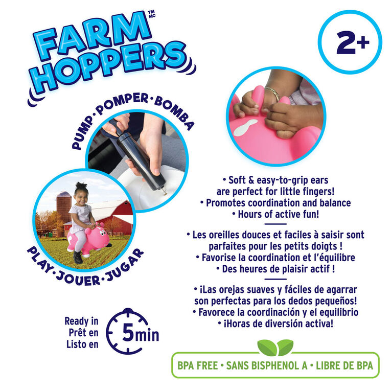 Farm Hopper Cow Pink