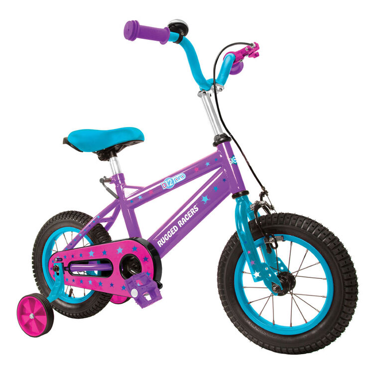 Rugged Racer 12 Inch Kids Bike with Training Wheels- Ice - English Edition