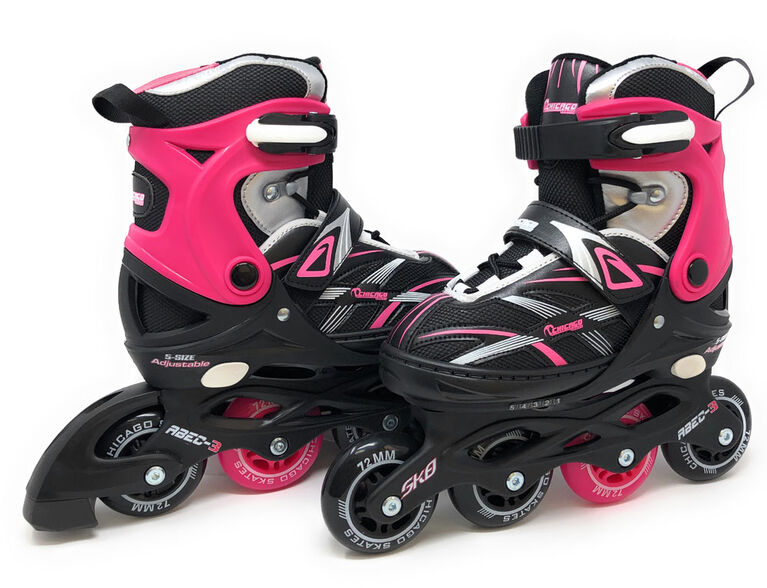 Chicago Skates Pink MA7 Adjustable Rollerblades Size 5-9