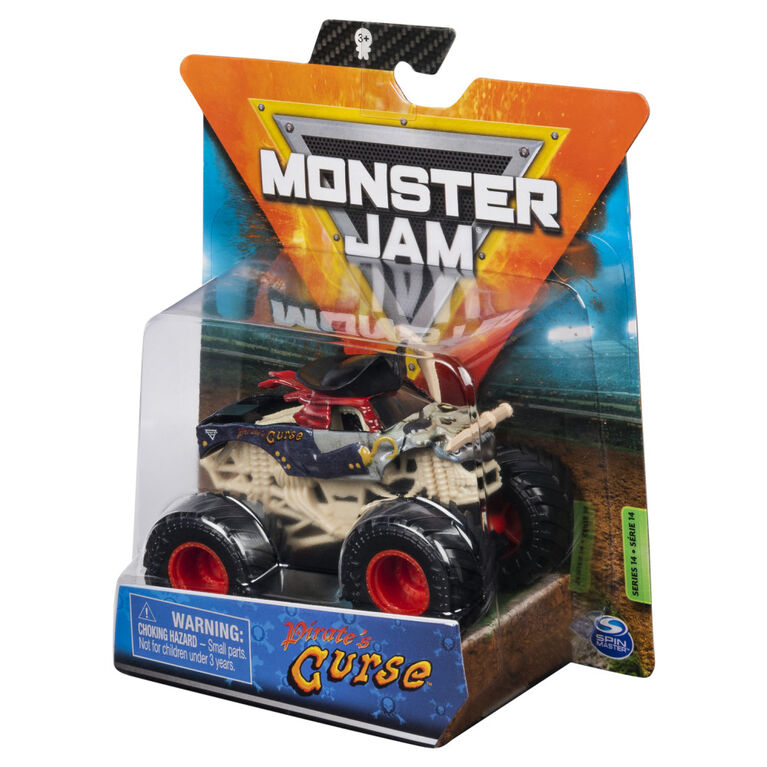 Monster Jam, Official Pirate's Curse Monster Truck, Die-Cast Vehicle, Bone Yard Trucks Series, 1:64 Scale