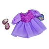 Purple Glitter Dress, and Shoes for 36cm Doll