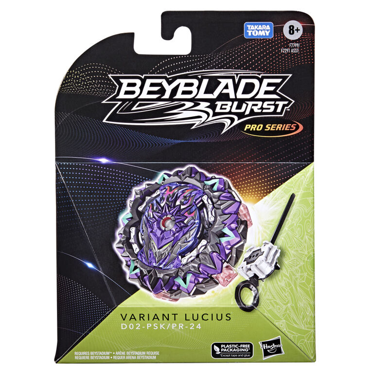 Beyblade Burst Pro Series Variant Lucius Spinning Top Starter Pack, Defense Type Battling Game Top