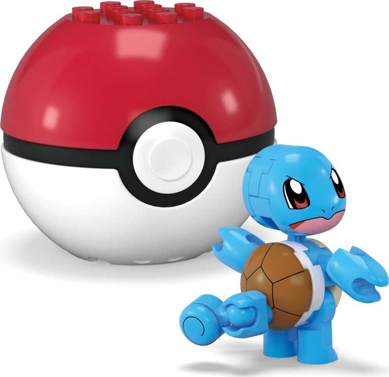 MEGA Pokémon Figurine articulée Carapuce, Pokéball (17 pièces)