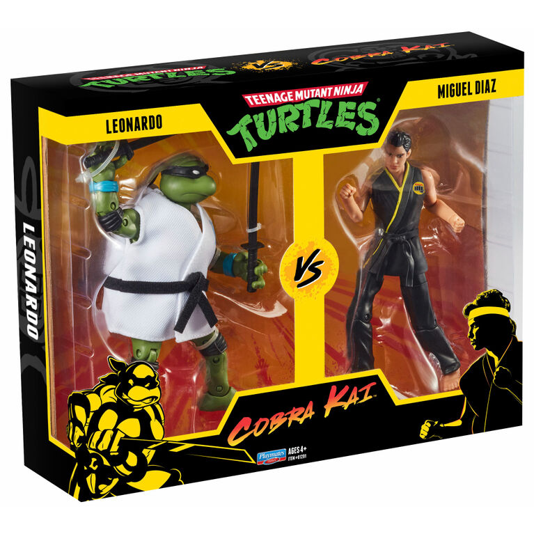 Teenage Mutant Ninja Turtles v. Cobra Kai: Leonardo v. Miguel Diaz - 6" Figurine (Pack de 2)