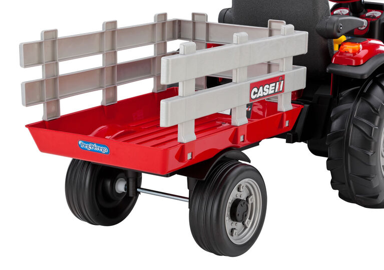 Peg Perego - Case IH Magnum Tractor Ride-On with Trailer  - Red