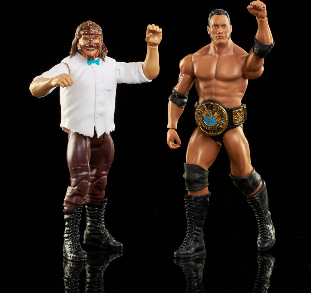 WWE Action Figures Championship Showdown The Rock vs Mankind 2 Pack