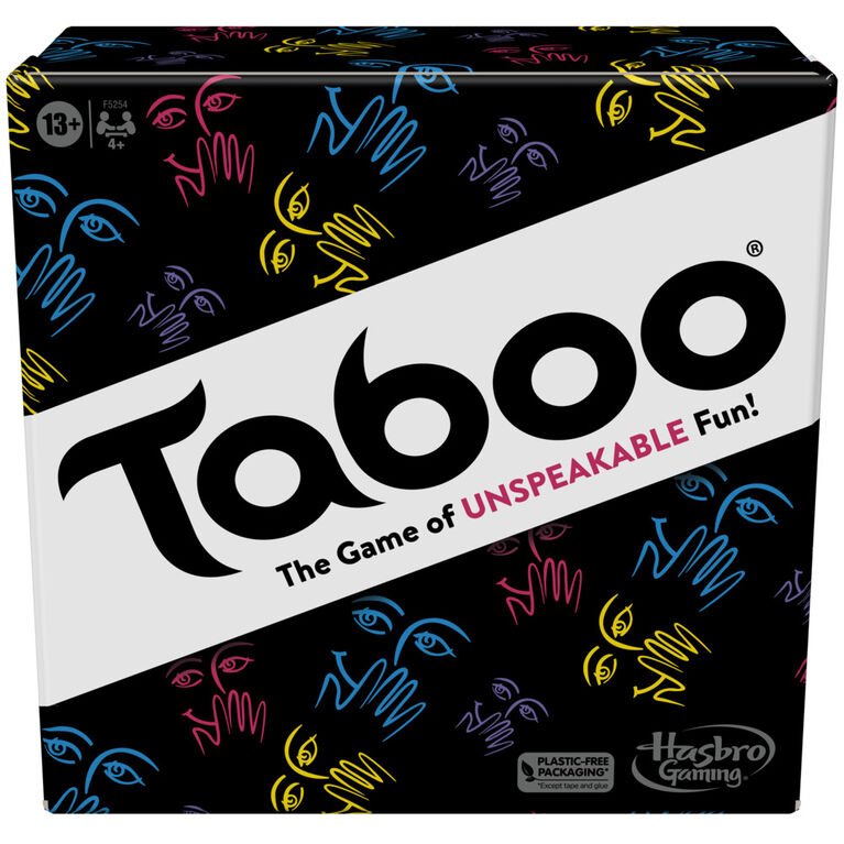 Jeu Taboo classique, jeu de mots à deviner, jeu de groupe pour ados et adultes, jeu de société pour 4 joueurs et plus - Édition anglaise