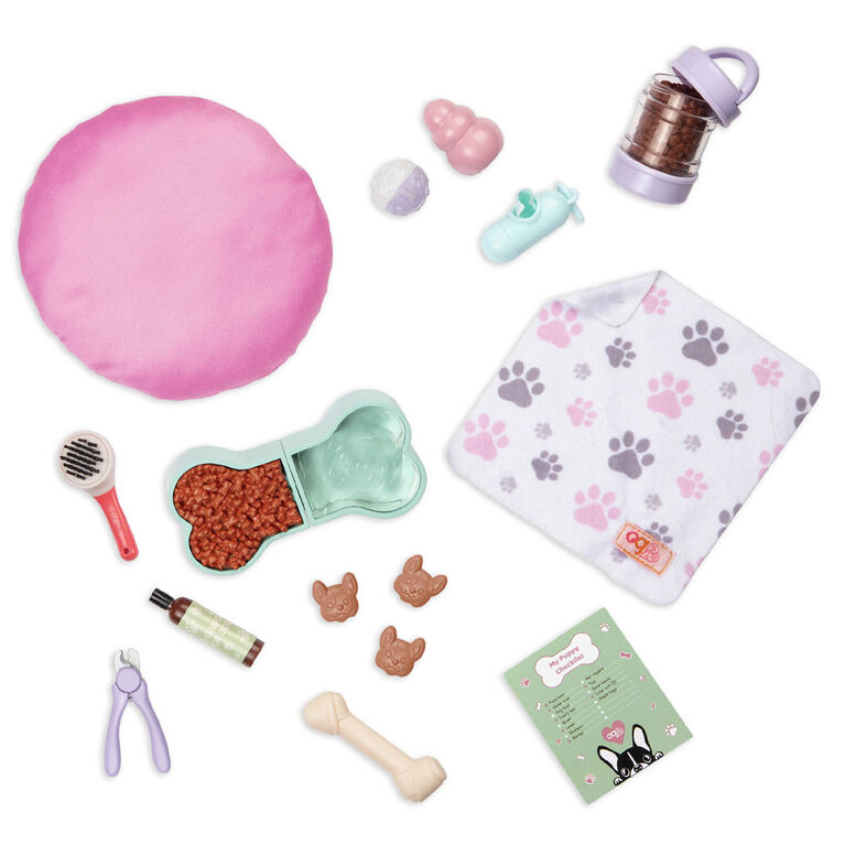 Ensemble d'accessoires de soins pour chien en peluche, Paw Paradise, Our Generation