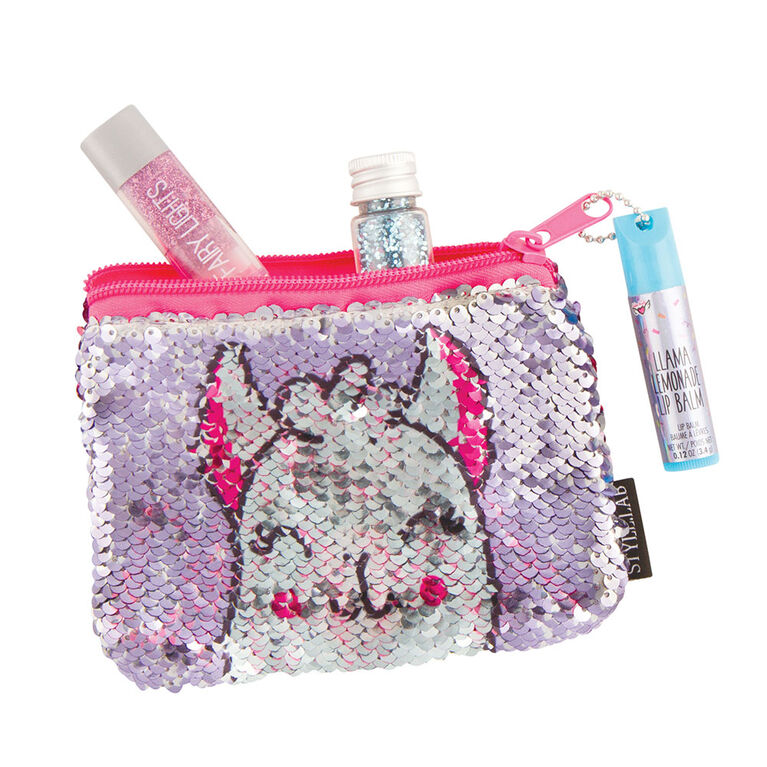 Fashion Angels - Magic Sequin Pouch with Lip Balm - Llama