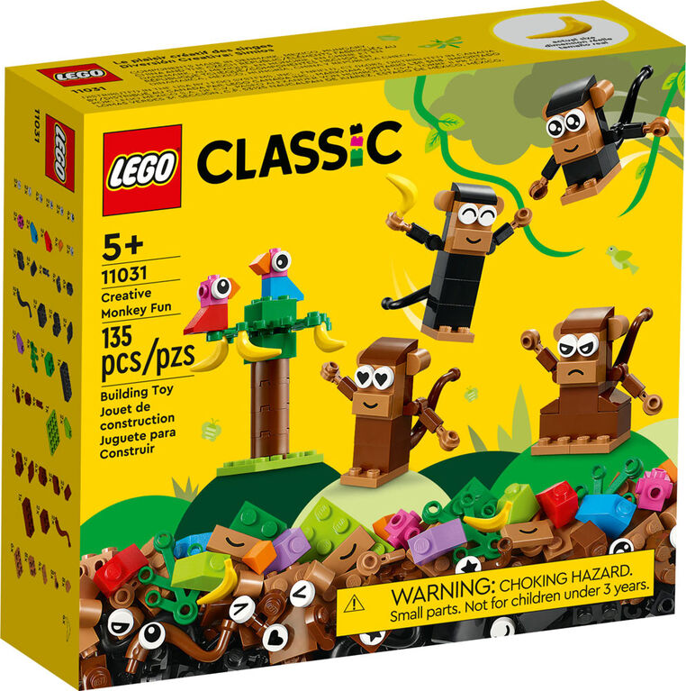 LEGO Classic Le plaisir créatif des singes 11031; Ensemble de jouet de construction (135 pièces)