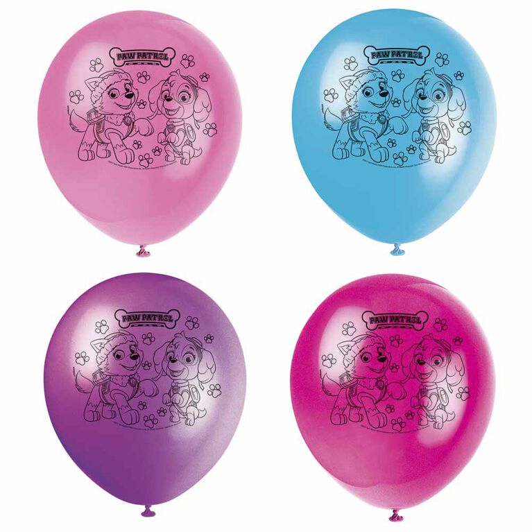 Paw Patrol ROSE 12" Ballons, 8un