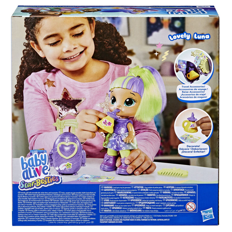 Boneca Baby Alive Star Besties Lovely Luna - Hasbro F7360 - UPA STORE