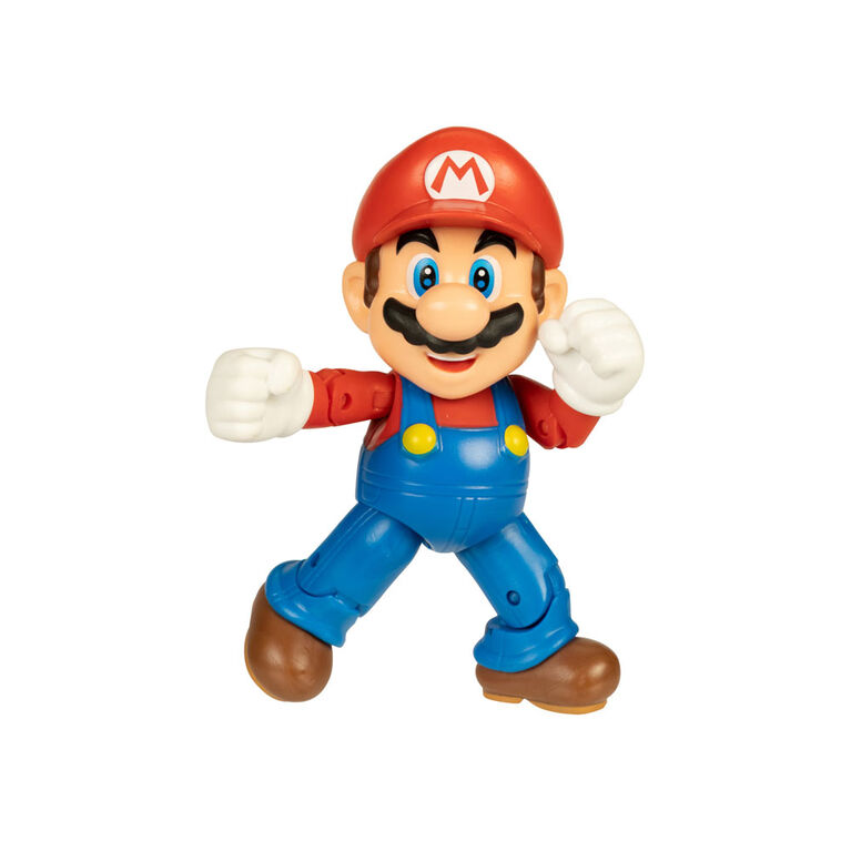 Super Mario 4 Inch Figure - Mario with Power up Mushroom