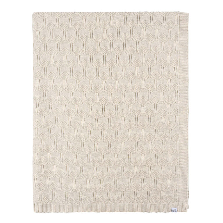 Just Born - Couverture tricot&eacute;e - Tan