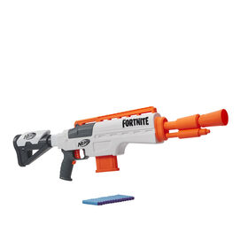 Nerf Fortnite, blaster à fléchettes SMG-L motorisé avec 3 cibles, chargeur  6 fléchettes et 6 fléchettes Nerf Elite officielles - Notre exclusivité