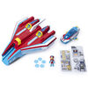 PAW Patrol, Mighty Pups Super PAWs, Mighty Jet Command Center, Jet/QG transformable 2 en 1 avec effets sonores et lumineux