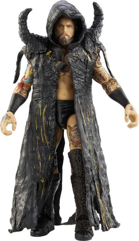 WWE Aleister Black Elite Collection Action Figure, 6-in/15.24-cm Posable Collectible