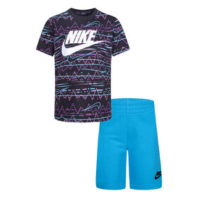 Nike Printed Shorts Set - Baltic Blue - Size 7
