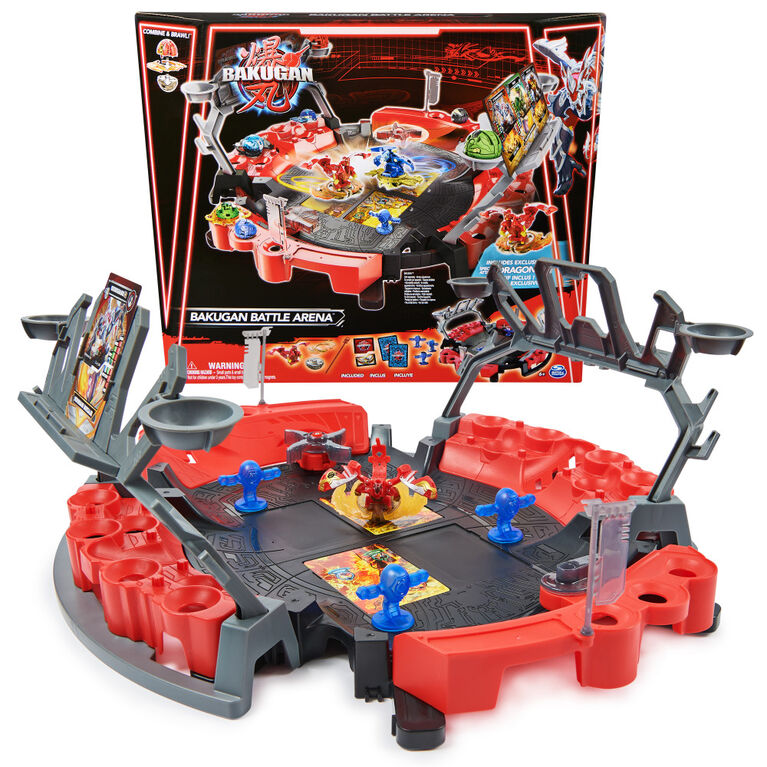 Bakugan Battle Arena with Exclusive Special Attack Dragonoid, Customizable, Spinning Action Figure and Playset