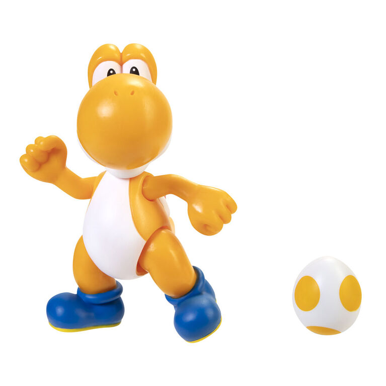  Figurines Super Mario 4 pouces - Yoshi orange avec oeuf