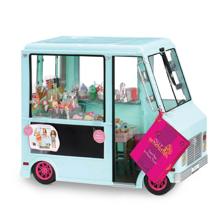 Sweet Stop Ice Cream Truck, Camion de glaces pour poupées - bleu - Notre exclusivité