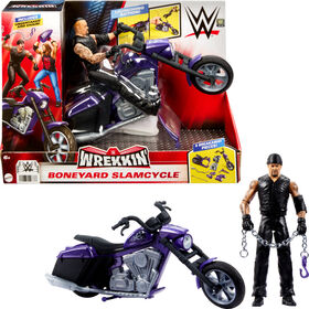 WWE Wrekkin' Slamcycle Vehicle & Undertaker Action Figure, Toy Motorcycle Breakaway Parts
