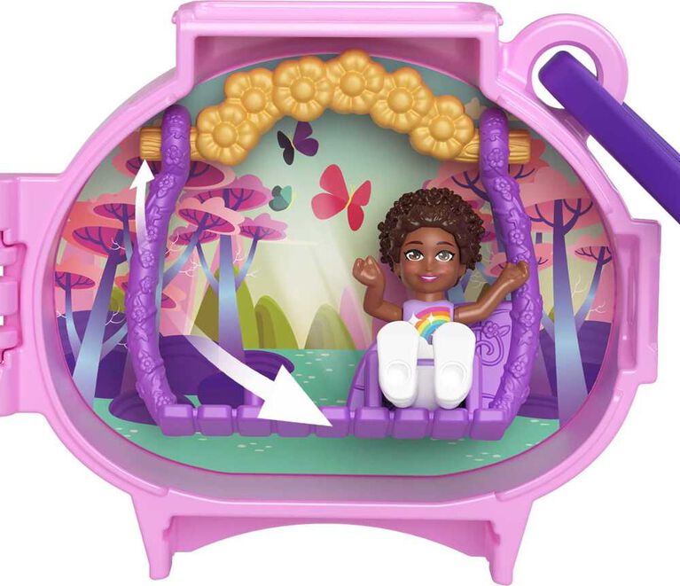 Polly Pocket - Connexions animales - Coffret empilable, poupée, animal