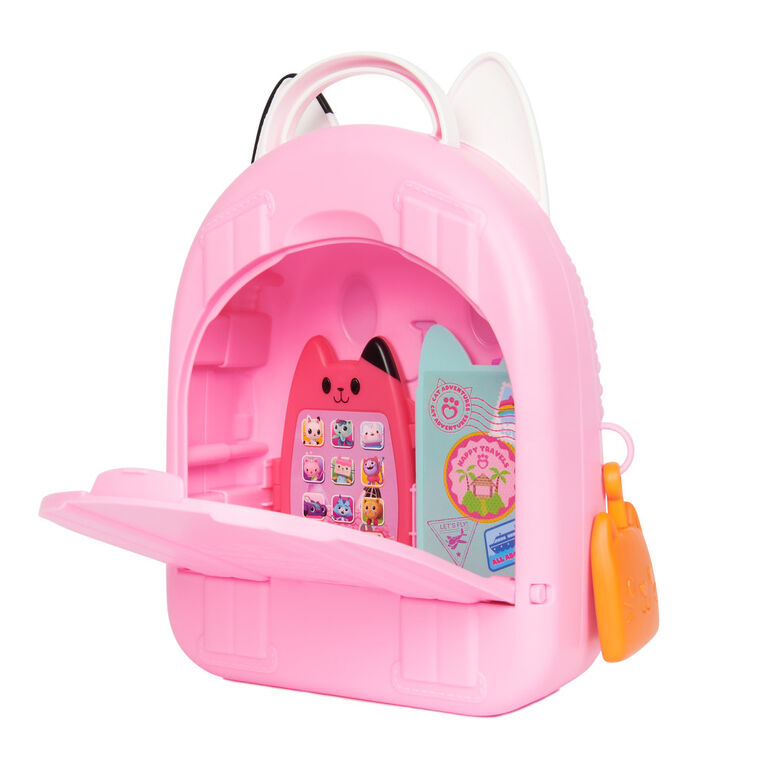 Gabby's Dollhouse, Gabby Girl On-The-Go Travel Set, Pretend Play Travel Toys, Toy Passport, Toy Phone and Compass Charm
