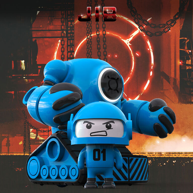 Sharper Image Mecha Rivals RC Ejecting Battle Robots Blue and White