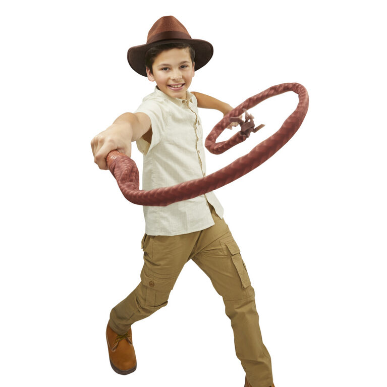 Indiana Jones Action-Crackin' Whip Roleplay Toy, Indiana Jones Whip for Indiana Jones Costume