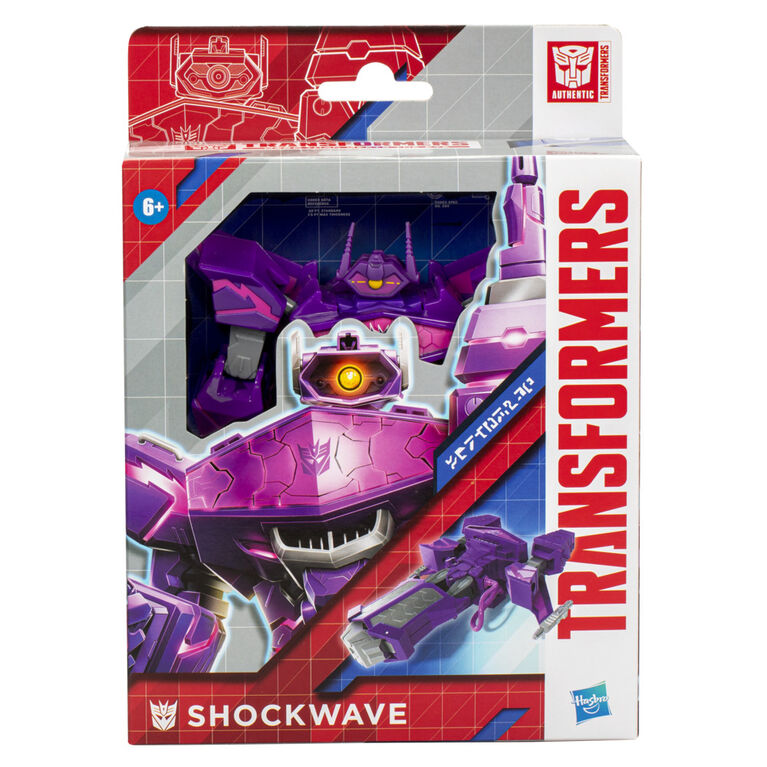 Transformers Generations Toys Authentics Alpha Shockwave, 7 Inch Action Figure, Robot Toys For Kids Ages 6 and Up